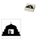 vrouw die gebeden een kunststempel aanbiedt rubberstempel (Gestempeld)