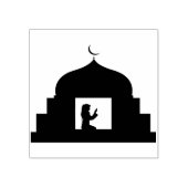 vrouw die gebeden een kunststempel aanbiedt rubberstempel (Afrduk)