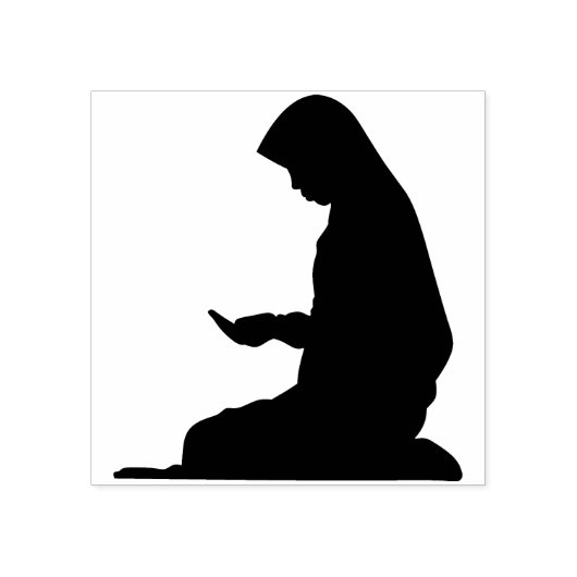 vrouw die gebeeststempel aanbiedt rubberstempel (Afrduk)