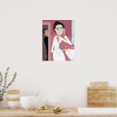 Vrouw die gezichtsmasker toepast poster (Keuken)