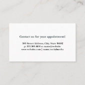 Vrouw die Gezichtsmassage krijgt Visitekaartje (Achterkant)