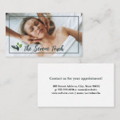 Vrouw die Gezichtsmassage krijgt Visitekaartje (Voorkant / Achterkant)