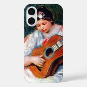 Vrouw die gitaar speelt door Pierre Renoir iPhone 16 Hoesje