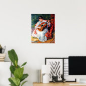 Vrouw die gitaar speelt door Pierre Renoir Poster (Thuiskantoor)