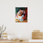 Vrouw die gitaar speelt door Pierre Renoir Poster (Keuken)
