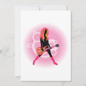 Vrouw die gitaar speelt kaart (Voorkant)