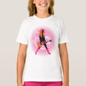 Vrouw die gitaar speelt t-shirt (Voorkant)