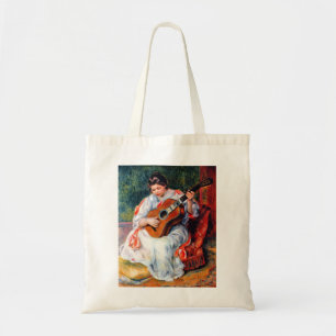 Vrouw die gitaar speelt van Pierre Renoir Tote Bag