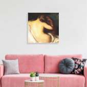 Vrouw die haar drogen (door Joseph DeCamp) Canvas Afdruk (Insitu (Woonkamer))