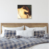 Vrouw die haar drogen (door Joseph DeCamp) Canvas Afdruk (Insitu (Slaapkamer))