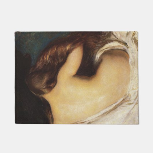 Vrouw die haar drogen (door Joseph DeCamp) Deurmat (Voorkant)