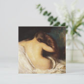 Vrouw die haar drogen (door Joseph DeCamp) Kaart (Staand voorkant)