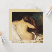 Vrouw die haar drogen (door Joseph DeCamp) Kaart (Voorkant / Achterkant in situ)