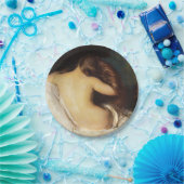 Vrouw die haar drogen (door Joseph DeCamp) Papieren Bordje (Feest)