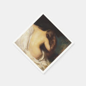 Vrouw die haar drogen (door Joseph DeCamp) Servet (Hoek)