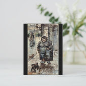 Vrouw die Haar Hond door Vincent Van Gogh lopen Briefkaart (Staand voorkant)