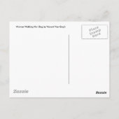 Vrouw die Haar Hond door Vincent Van Gogh lopen Briefkaart (Achterkant)