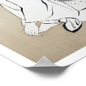 Vrouw die haar toenails snijdt, Goyō Hashiguchi Poster (Hoek)