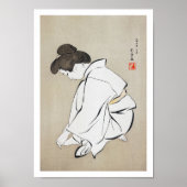 Vrouw die haar toenails snijdt, Goyō Hashiguchi Poster (Voorkant)