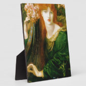 Vrouw die Harp schilderen speelt Fotoplaat (Zijkant)