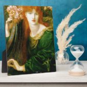 Vrouw die Harp schilderen speelt Fotoplaat (Zijkant)