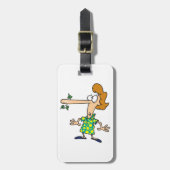 Vrouw die het leven heeft verkocht bagagelabel (Voorkant verticaal)