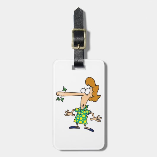 Vrouw die het leven heeft verkocht bagagelabel (Voorkant verticaal)