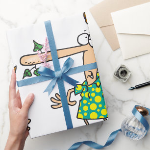 Vrouw die het leven heeft verkocht cadeaupapier