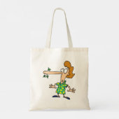 Vrouw die het leven heeft verkocht tote bag (Achterkant)