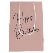  Vrouw die het Strand voor Verjaardag lopen Medium Cadeauzakje (Achterkant)