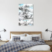 Vrouw die in de Wolken Danst - Gevoel - Schilderij Canvas Afdruk (Insitu (Slaapkamer))