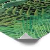 Vrouw die in een exotisch bos loopt poster (Hoek)