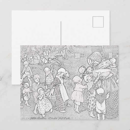 VROUW DIE IN EEN SHOE WOONDE | Schildbaar Briefkaa Briefkaart (Voorkant / Achterkant)