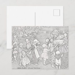 VROUW DIE IN EEN SHOE WOONDE | Schildbaar Briefkaa Briefkaart