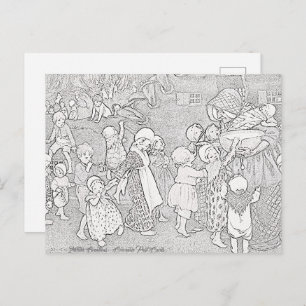 VROUW DIE IN EEN SHOE WOONDE   Schildbaar Briefkaa Briefkaart