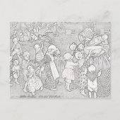 VROUW DIE IN EEN SHOE WOONDE | Schildbaar Briefkaa Briefkaart (Voorkant)