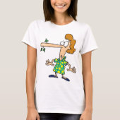 Vrouw die liegt t-shirt (Voorkant)