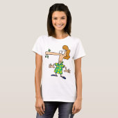 Vrouw die liegt t-shirt (Voorkant volledig)