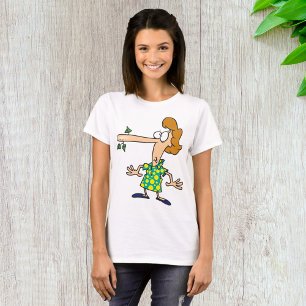 Vrouw die liegt t-shirt