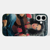 Vrouw die muziek speelt met akoestische gitaar Case-Mate iPhone case (Achterkant (horizontaal))