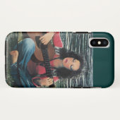 Vrouw die muziek speelt met akoestische gitaar Case-Mate iPhone case (Achterkant (horizontaal))