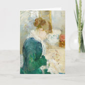 vrouw die naait | Berthe Morisot Kaart (Voorkant)