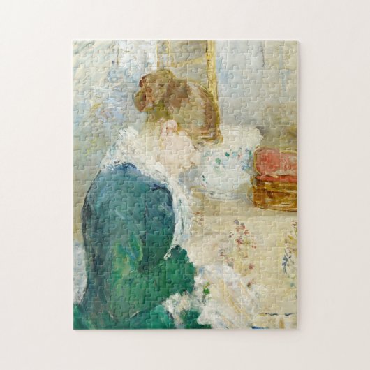 vrouw die naait | Berthe Morisot Legpuzzel (Verticaal)