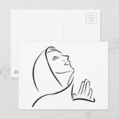 Vrouw die naar boven kijkt naar de hemel briefkaart (Voorkant / Achterkant)