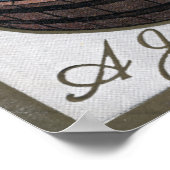 Vrouw die naar een houtsvat kijkt poster (Hoek)