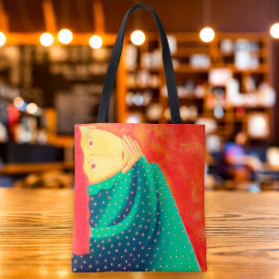Vrouw die nadenkt Hedenlands Schilderkunst Schilde Tote Bag