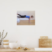 Vrouw die oefening doet poster (Keuken)