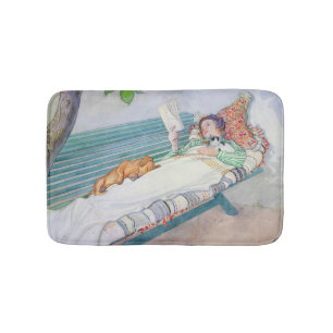 Vrouw die op een bank ligt, 1913 badmat