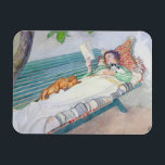 Vrouw die op een bank ligt, 1913 (m/c op papier) magneet<br><div class="desc">Afbeelding Collectie nummer: XIR180155 Vrouw op een bank,  1913 (m/vc op papier). Larsson,  Carl (1853-1919),  waterverf op papier. Louvre,  Parijs,  France Giraudon. 1913</div>