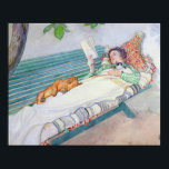 Vrouw die op een bank ligt, 1913 (m/c op papier) poster<br><div class="desc">Afbeelding Collectie nummer: XIR180155 Vrouw op een bank, 1913 (m/vc op papier). Larsson, Carl (1853-1919), waterverf op papier. Louvre, Parijs, France Giraudon. 1913</div>